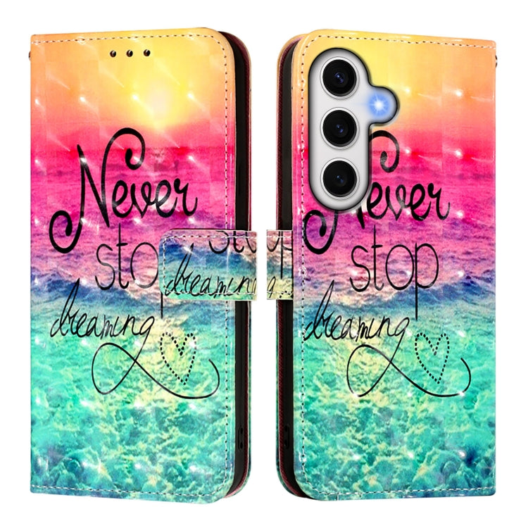 For Samsung Galaxy S24 FE 5G 3D Painting Horizontal Flip Leather Phone Case