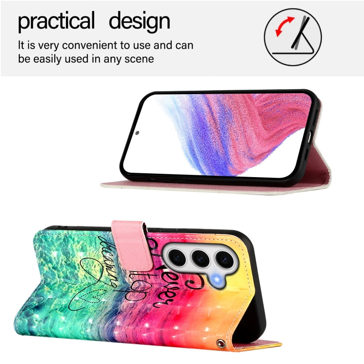 For Samsung Galaxy S24 FE 5G 3D Painting Horizontal Flip Leather Phone Case