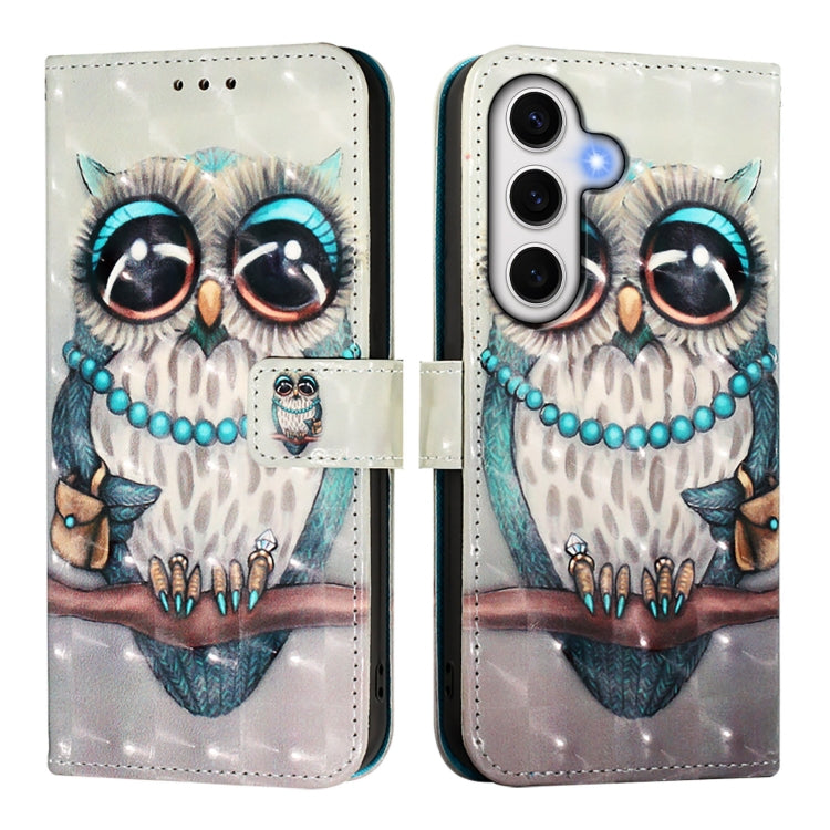 For Samsung Galaxy S24 FE 5G 3D Painting Horizontal Flip Leather Phone Case