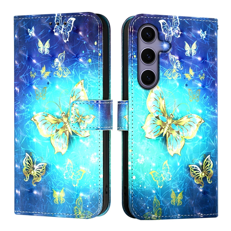 For Samsung Galaxy S25 5G 3D Painting Horizontal Flip Leather Phone Case