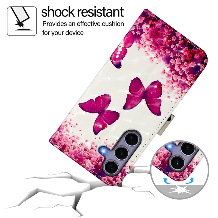 For Samsung Galaxy S25 5G 3D Painting Horizontal Flip Leather Phone Case
