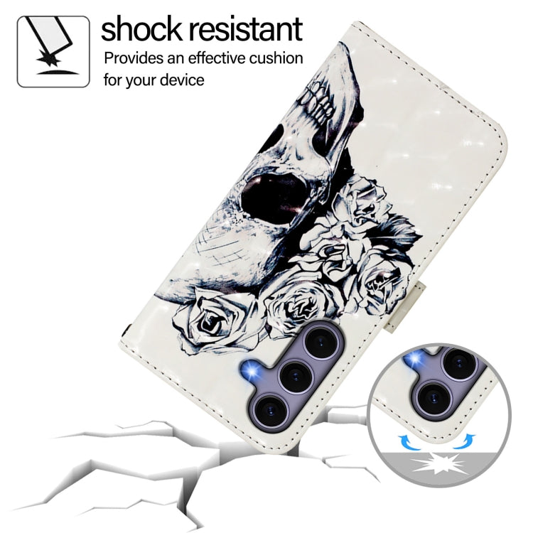 For Samsung Galaxy S25 5G 3D Painting Horizontal Flip Leather Phone Case