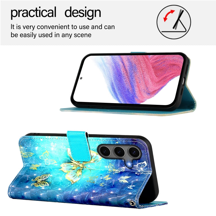 For Samsung Galaxy S25+ 5G 3D Painting Horizontal Flip Leather Phone Case