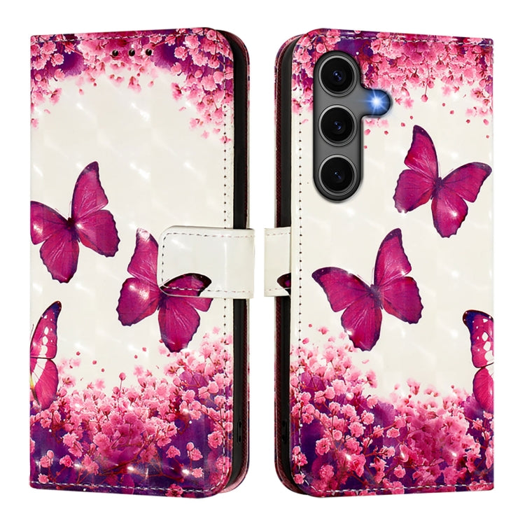 For Samsung Galaxy S25+ 5G 3D Painting Horizontal Flip Leather Phone Case