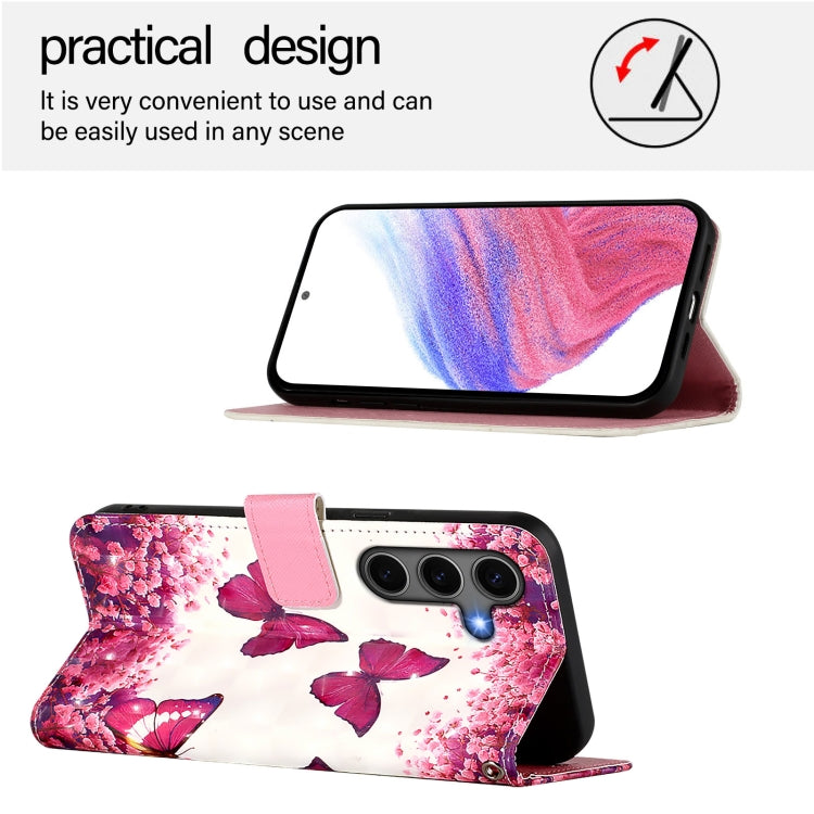 For Samsung Galaxy S25+ 5G 3D Painting Horizontal Flip Leather Phone Case
