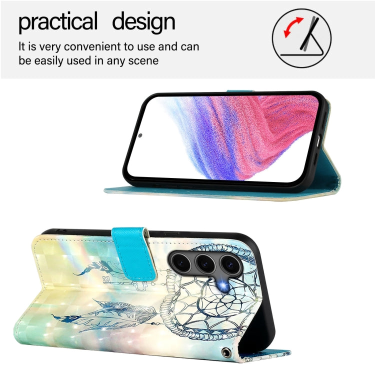For Samsung Galaxy S25+ 5G 3D Painting Horizontal Flip Leather Phone Case