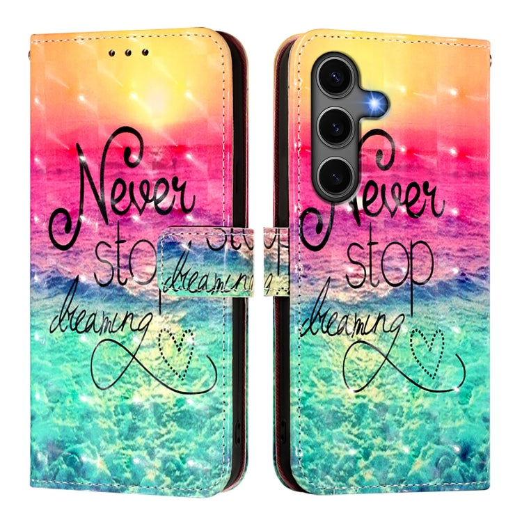 For Samsung Galaxy S25+ 5G 3D Painting Horizontal Flip Leather Phone Case