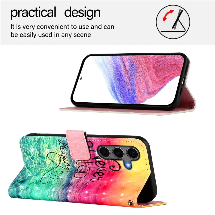 For Samsung Galaxy S25+ 5G 3D Painting Horizontal Flip Leather Phone Case