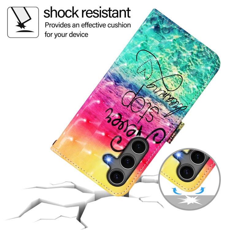 For Samsung Galaxy S25+ 5G 3D Painting Horizontal Flip Leather Phone Case