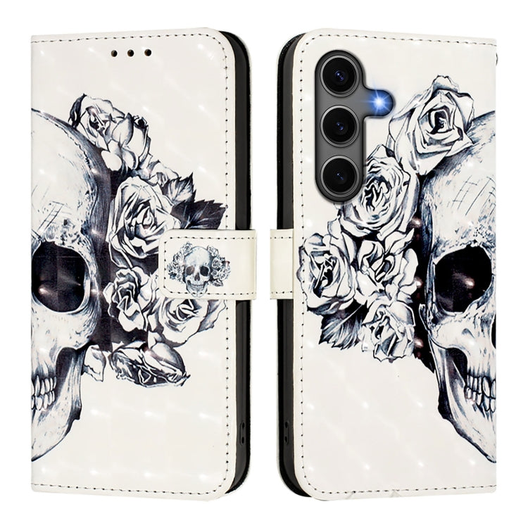 For Samsung Galaxy S25+ 5G 3D Painting Horizontal Flip Leather Phone Case