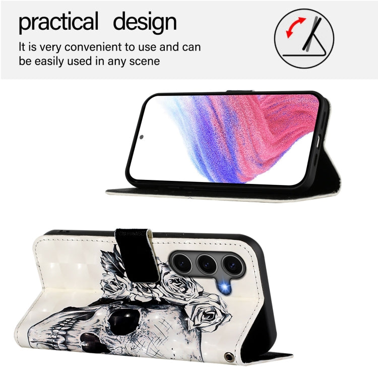 For Samsung Galaxy S25+ 5G 3D Painting Horizontal Flip Leather Phone Case
