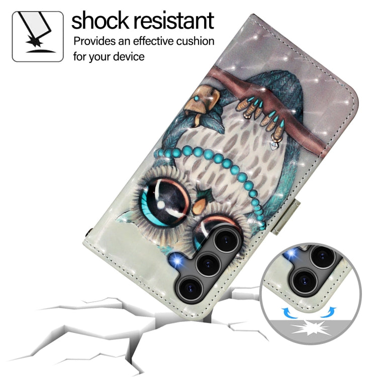 For Samsung Galaxy S25+ 5G 3D Painting Horizontal Flip Leather Phone Case