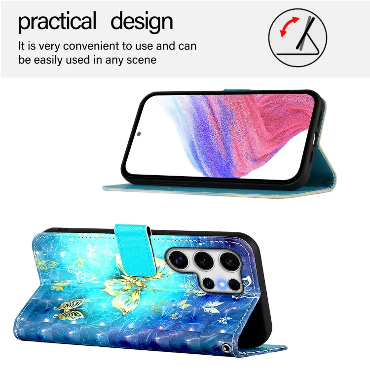 For Samsung Galaxy S25 Ultra 5G 3D Painting Horizontal Flip Leather Phone Case