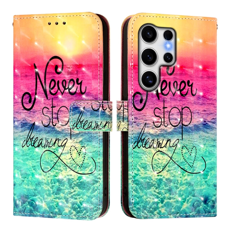 For Samsung Galaxy S25 Ultra 5G 3D Painting Horizontal Flip Leather Phone Case
