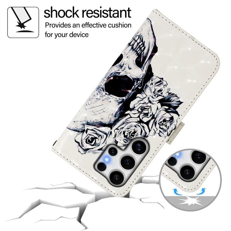 For Samsung Galaxy S25 Ultra 5G 3D Painting Horizontal Flip Leather Phone Case
