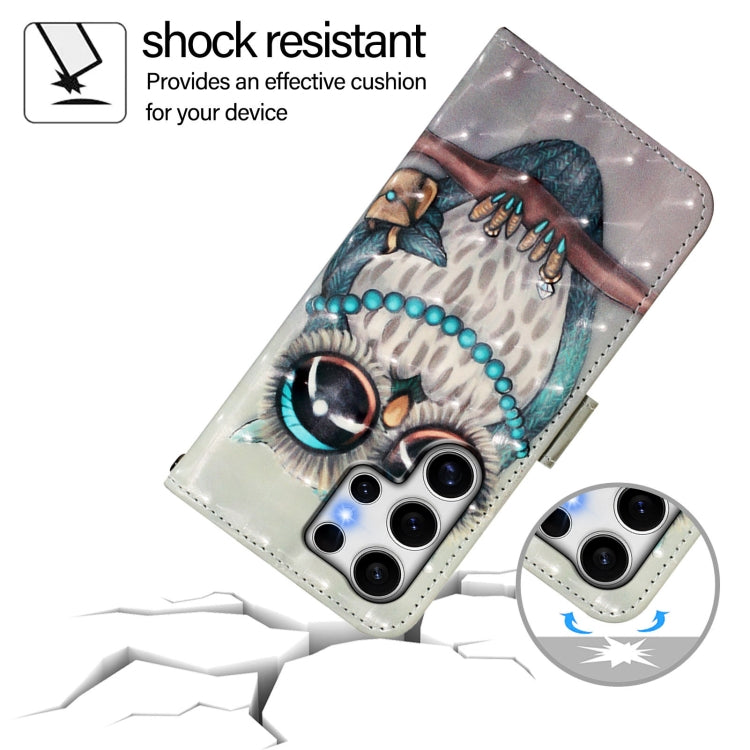 For Samsung Galaxy S25 Ultra 5G 3D Painting Horizontal Flip Leather Phone Case