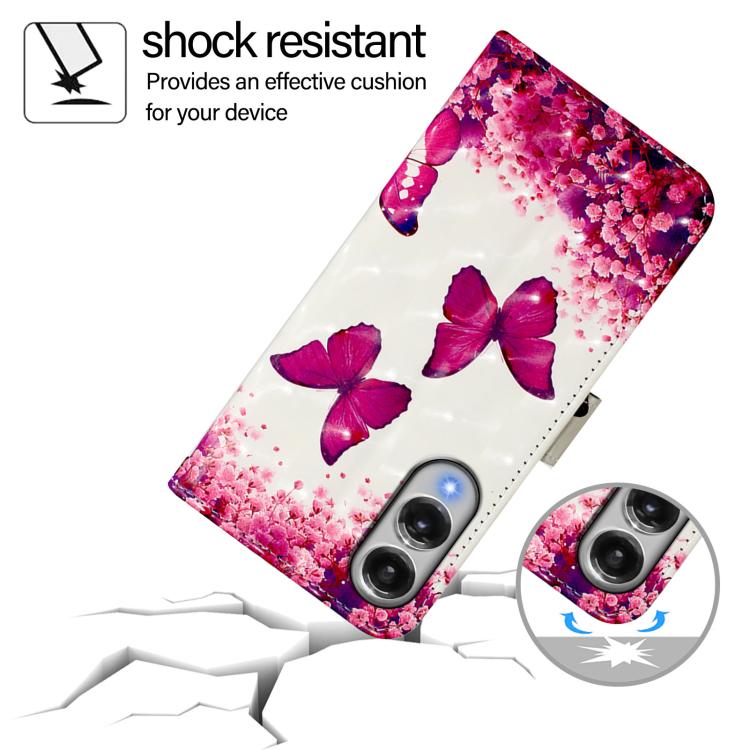 For Samsung Galaxy S25 Edge 5G 3D Painting Horizontal Flip Leather Phone Case