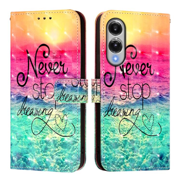 For Samsung Galaxy S25 Edge 5G 3D Painting Horizontal Flip Leather Phone Case
