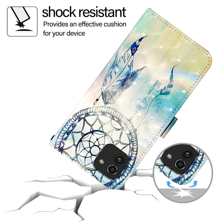 For Samsung Galaxy A03 166mm 3D Painting Horizontal Flip Leather Phone Case
