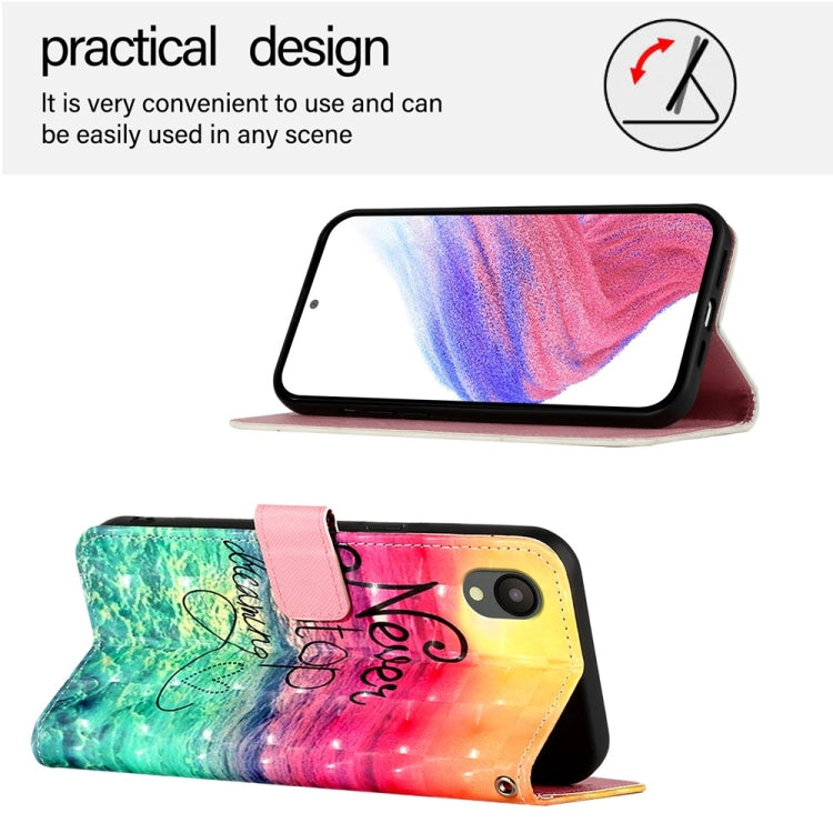 For Samsung Galaxy A04 Core / A03 Core 3D Painting Horizontal Flip Leather Phone Case