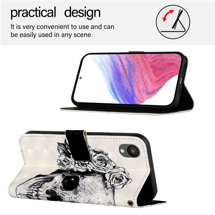 For Samsung Galaxy A04 Core / A03 Core 3D Painting Horizontal Flip Leather Phone Case