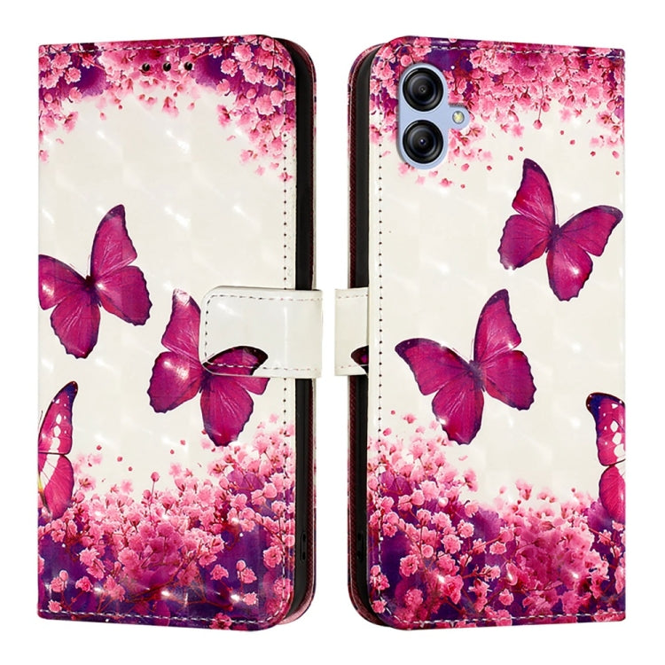 For Samsung Galaxy A04e / F04 / M04 3D Painting Horizontal Flip Leather Phone Case