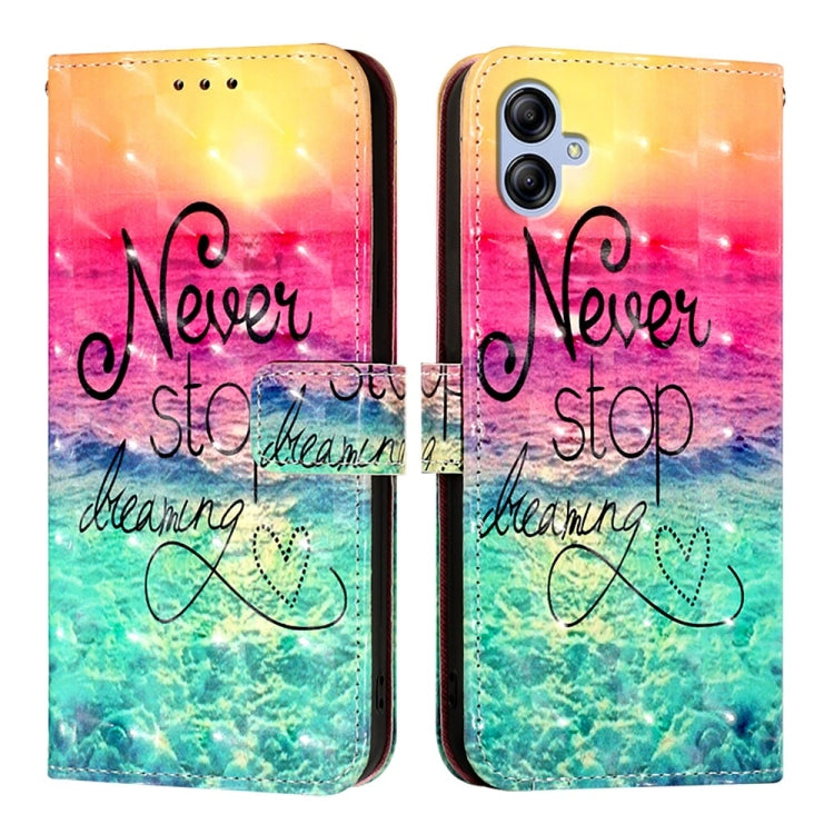 For Samsung Galaxy A04e / F04 / M04 3D Painting Horizontal Flip Leather Phone Case