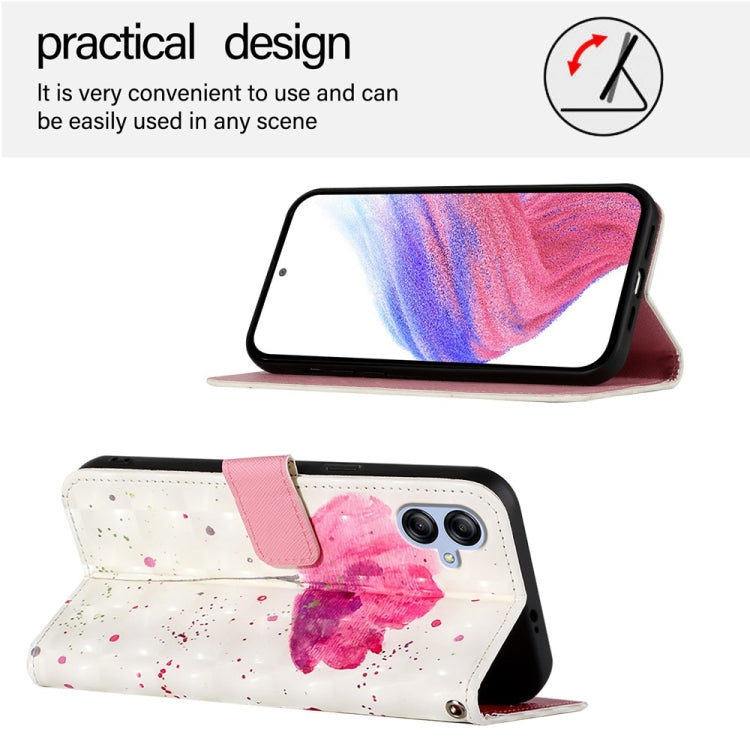 For Samsung Galaxy A04e / F04 / M04 3D Painting Horizontal Flip Leather Phone Case