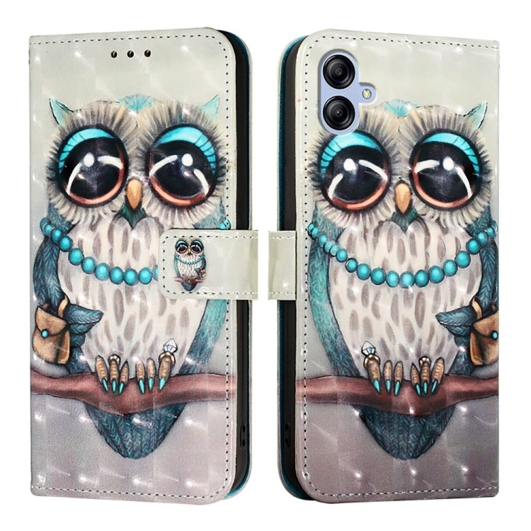 For Samsung Galaxy A04e / F04 / M04 3D Painting Horizontal Flip Leather Phone Case