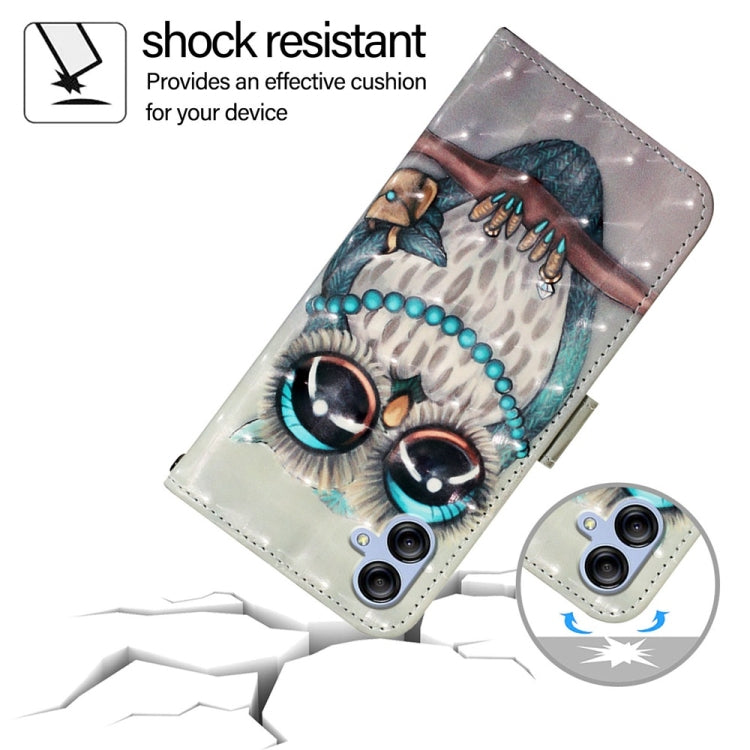 For Samsung Galaxy A04e / F04 / M04 3D Painting Horizontal Flip Leather Phone Case