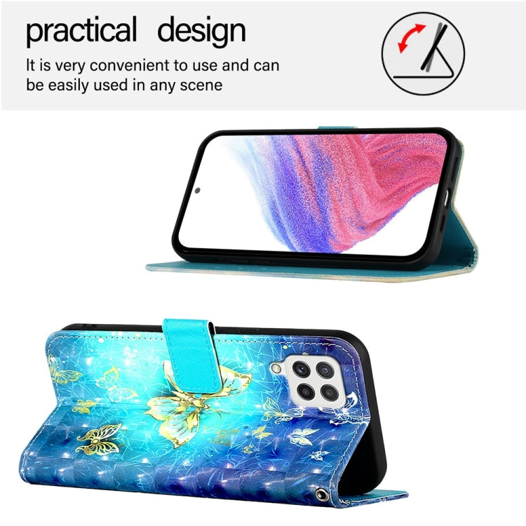 For Samsung Galaxy A22 4G 3D Painting Horizontal Flip Leather Phone Case