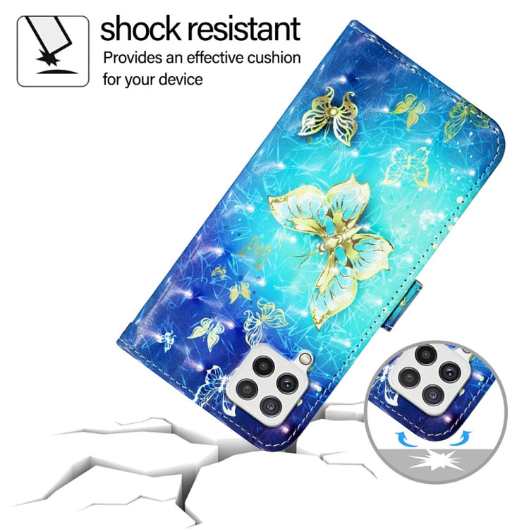 For Samsung Galaxy A22 4G 3D Painting Horizontal Flip Leather Phone Case