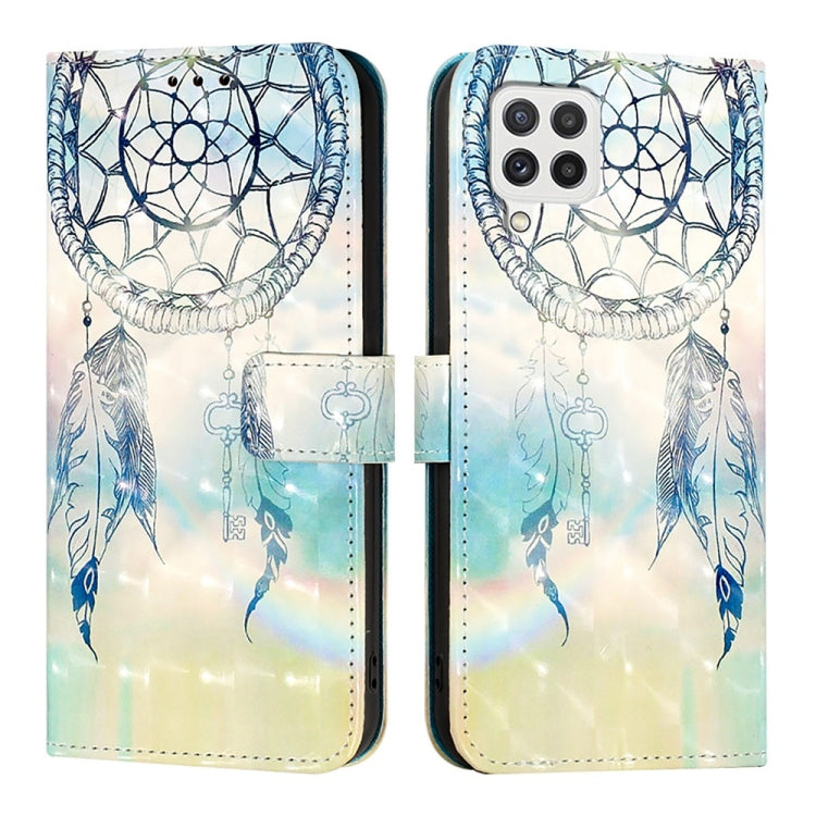 For Samsung Galaxy A22 4G 3D Painting Horizontal Flip Leather Phone Case