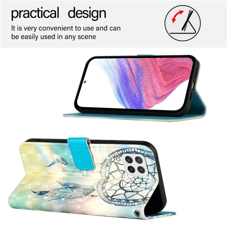 For Samsung Galaxy A22 4G 3D Painting Horizontal Flip Leather Phone Case