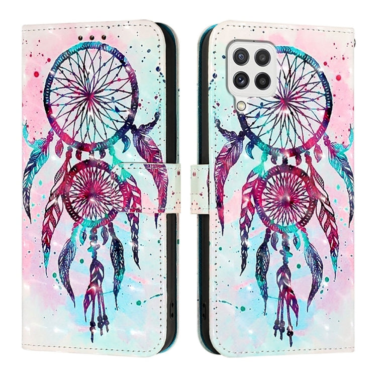 For Samsung Galaxy A22 4G 3D Painting Horizontal Flip Leather Phone Case