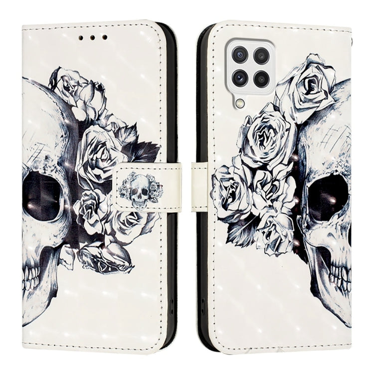 For Samsung Galaxy A22 4G 3D Painting Horizontal Flip Leather Phone Case