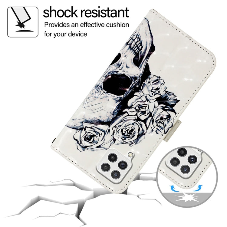 For Samsung Galaxy A22 4G 3D Painting Horizontal Flip Leather Phone Case