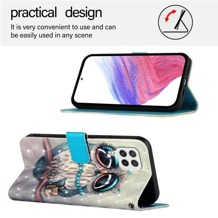 For Samsung Galaxy A22 4G 3D Painting Horizontal Flip Leather Phone Case