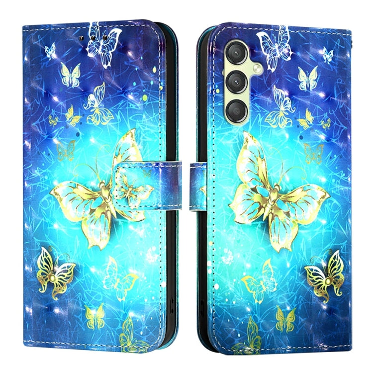 For Samsung Galaxy A24 4G 3D Painting Horizontal Flip Leather Phone Case