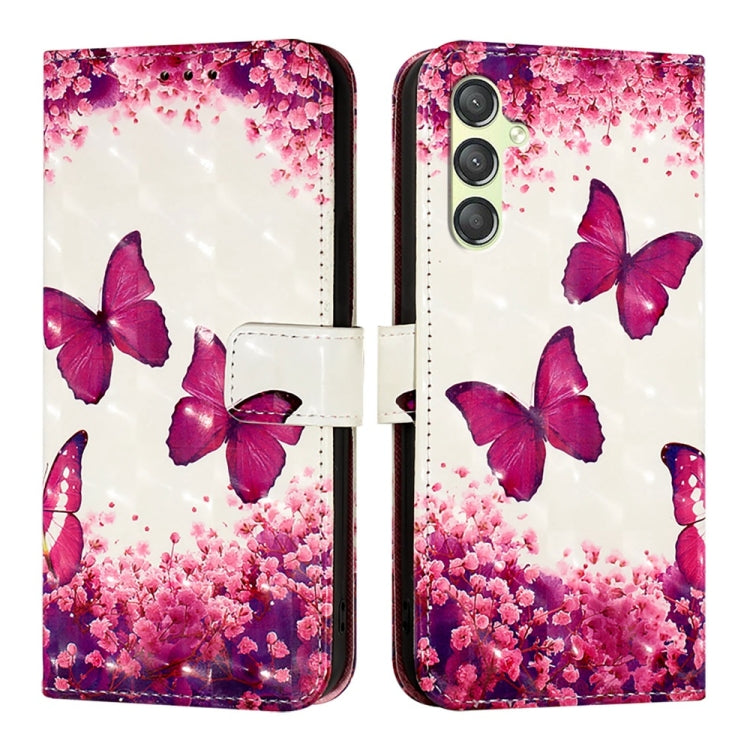 For Samsung Galaxy A24 4G 3D Painting Horizontal Flip Leather Phone Case
