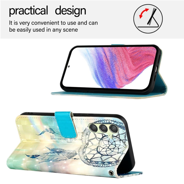 For Samsung Galaxy A24 4G 3D Painting Horizontal Flip Leather Phone Case