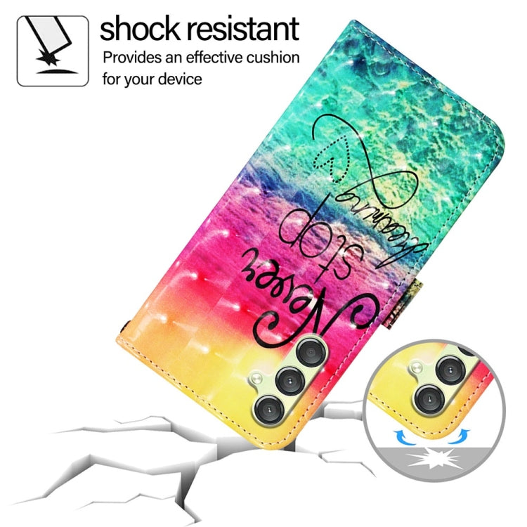 For Samsung Galaxy A24 4G 3D Painting Horizontal Flip Leather Phone Case