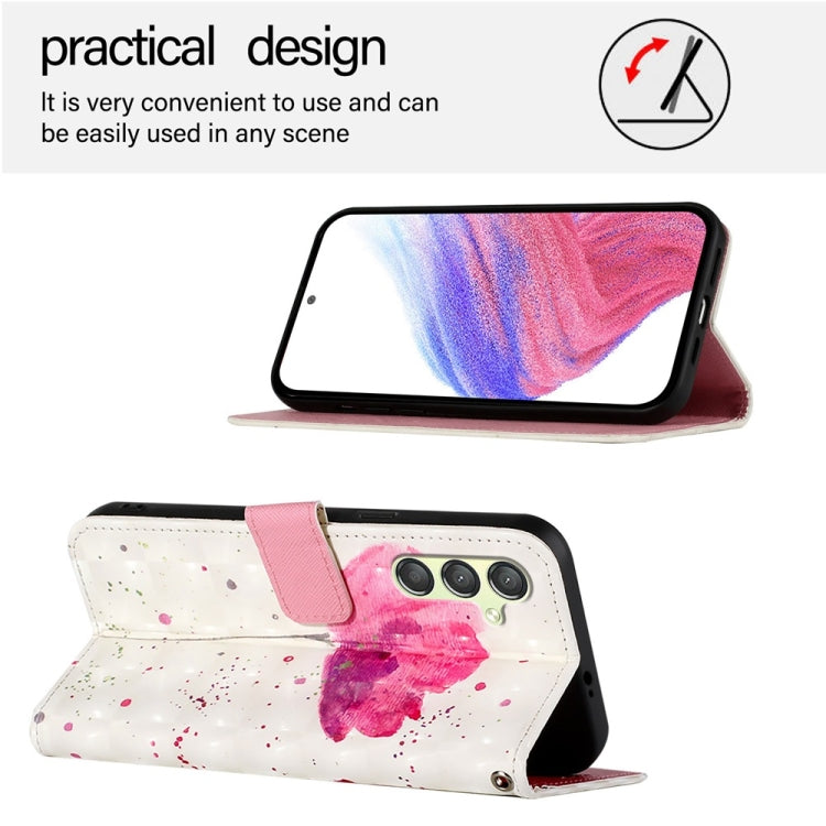 For Samsung Galaxy A24 4G 3D Painting Horizontal Flip Leather Phone Case