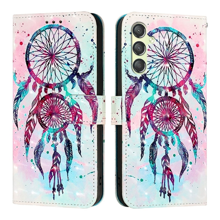 For Samsung Galaxy A24 4G 3D Painting Horizontal Flip Leather Phone Case