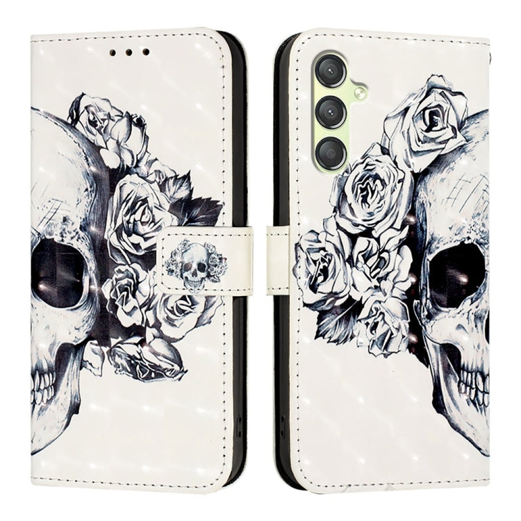 For Samsung Galaxy A24 4G 3D Painting Horizontal Flip Leather Phone Case