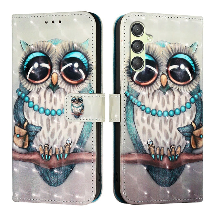 For Samsung Galaxy A24 4G 3D Painting Horizontal Flip Leather Phone Case