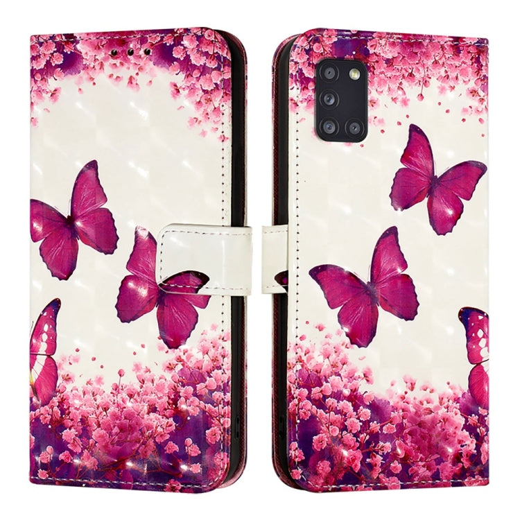 For Samsung Galaxy A31 3D Painting Horizontal Flip Leather Phone Case