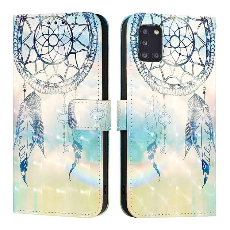 For Samsung Galaxy A31 3D Painting Horizontal Flip Leather Phone Case