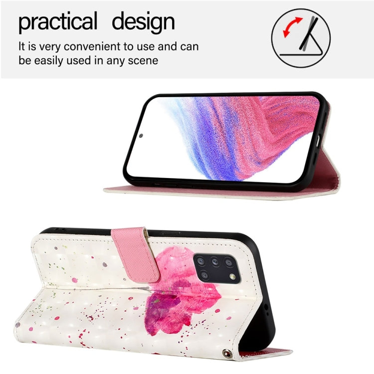 For Samsung Galaxy A31 3D Painting Horizontal Flip Leather Phone Case
