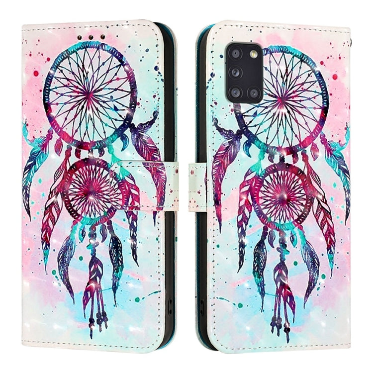 For Samsung Galaxy A31 3D Painting Horizontal Flip Leather Phone Case
